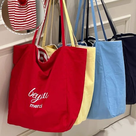 Tote bag kanvas garis